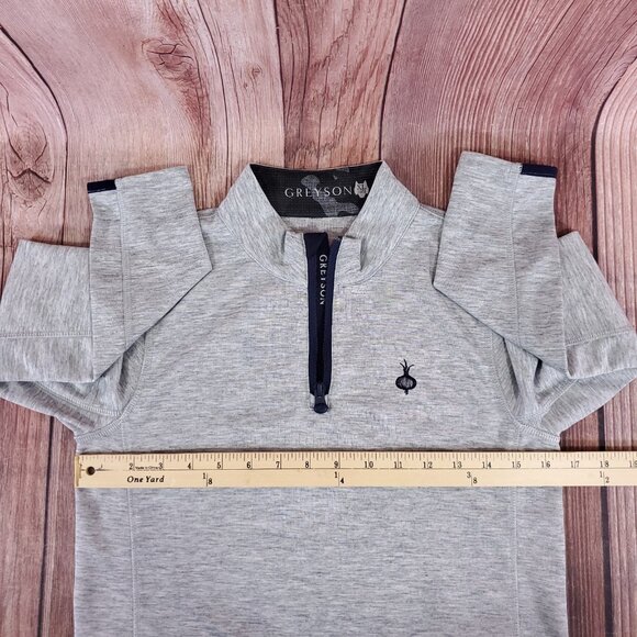 Greyson Youth Size XL 10/11 Ohoopee Match Club 1/4 Zip Pullover Golf Gray - Picture 13 of 14